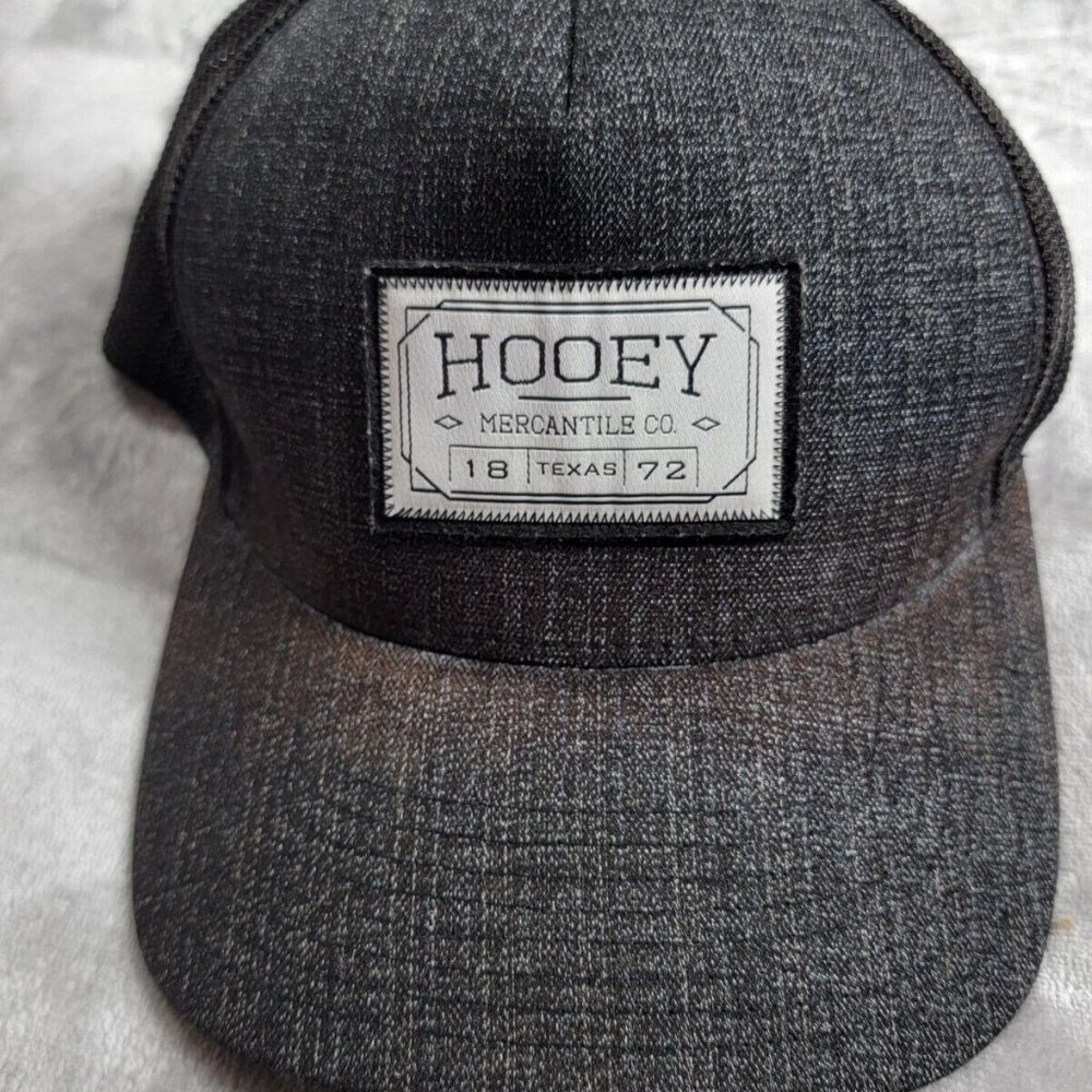 Hooey BaseBall Hat Grey Black Patch, Mesh, FlexFit L/XL